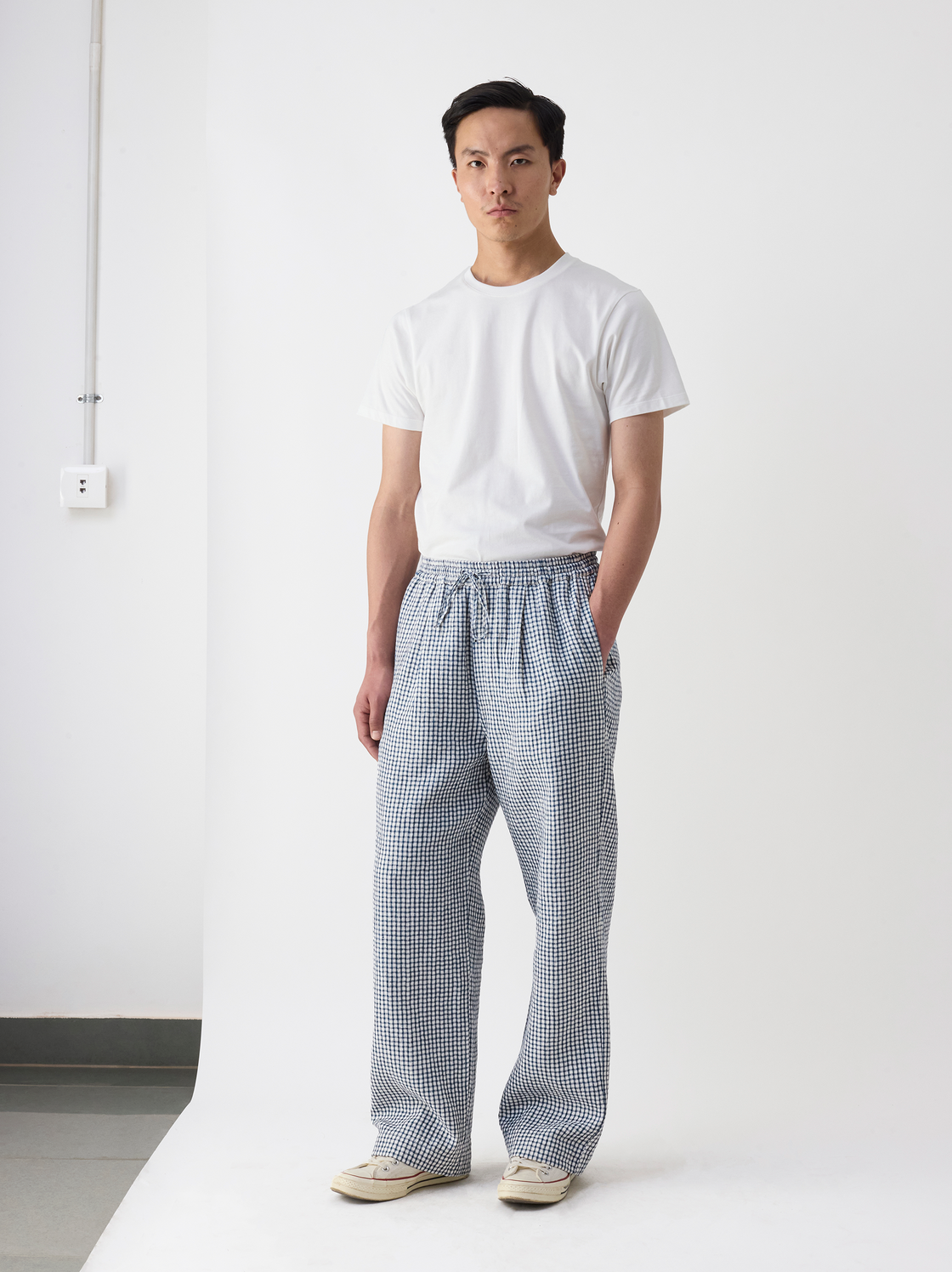IT.EXC.24.35 CHECK DRAWSTRING PANTS