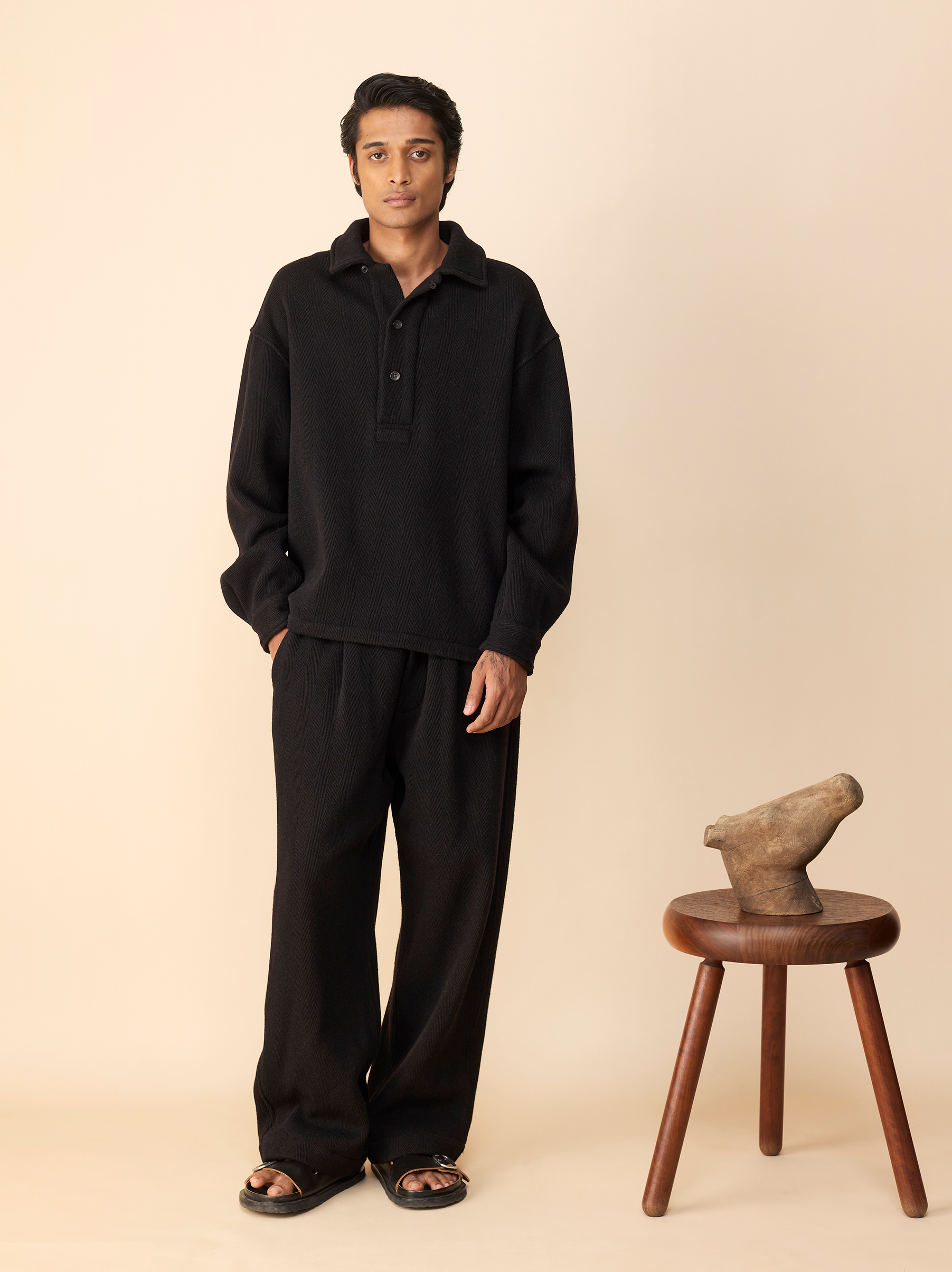IT.024.15.134 HERRINGBONE FRONT PLACKET SHIRT