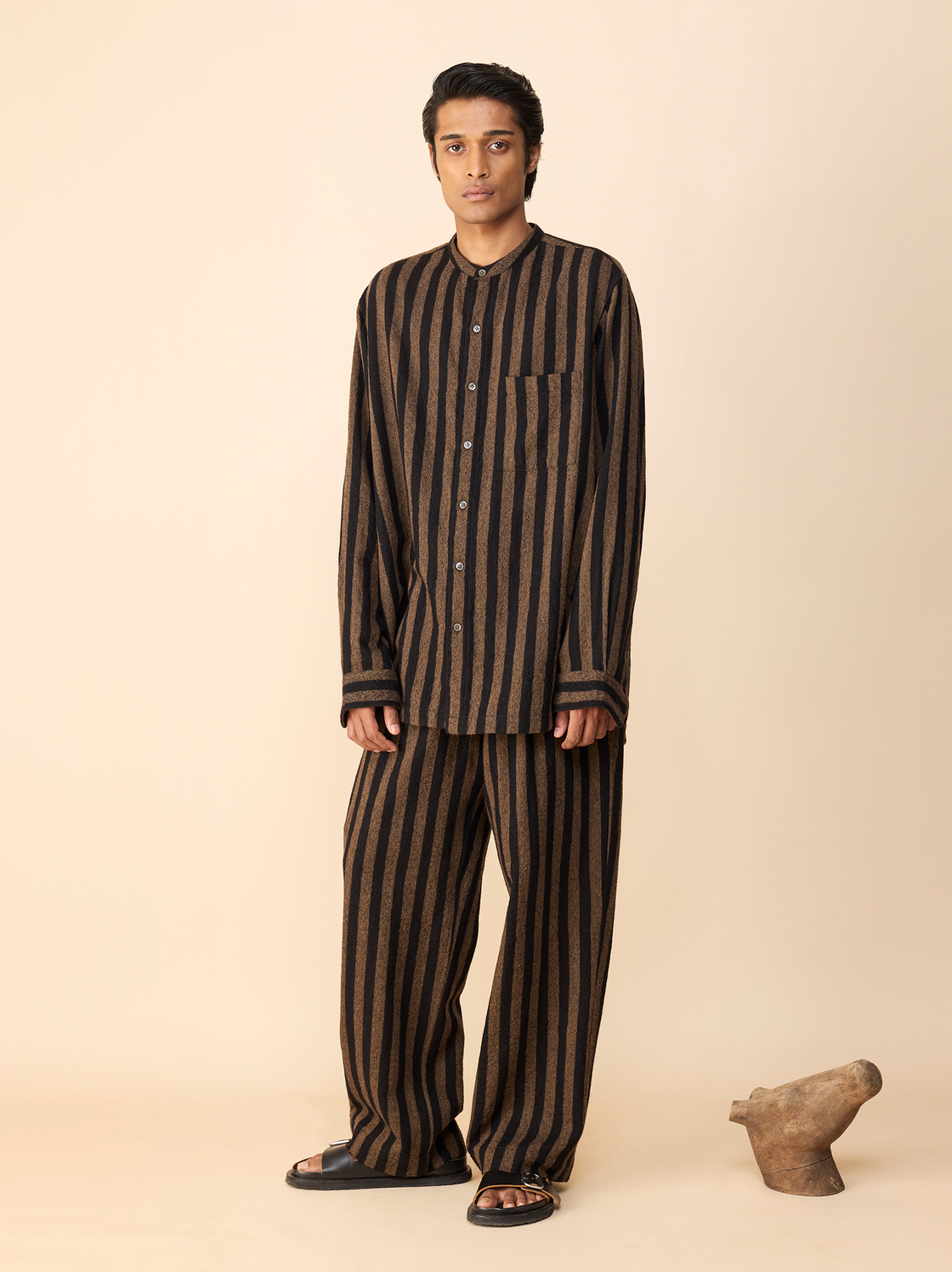 IT.024.15.130 WOOL BAND COLLAR SHIRT