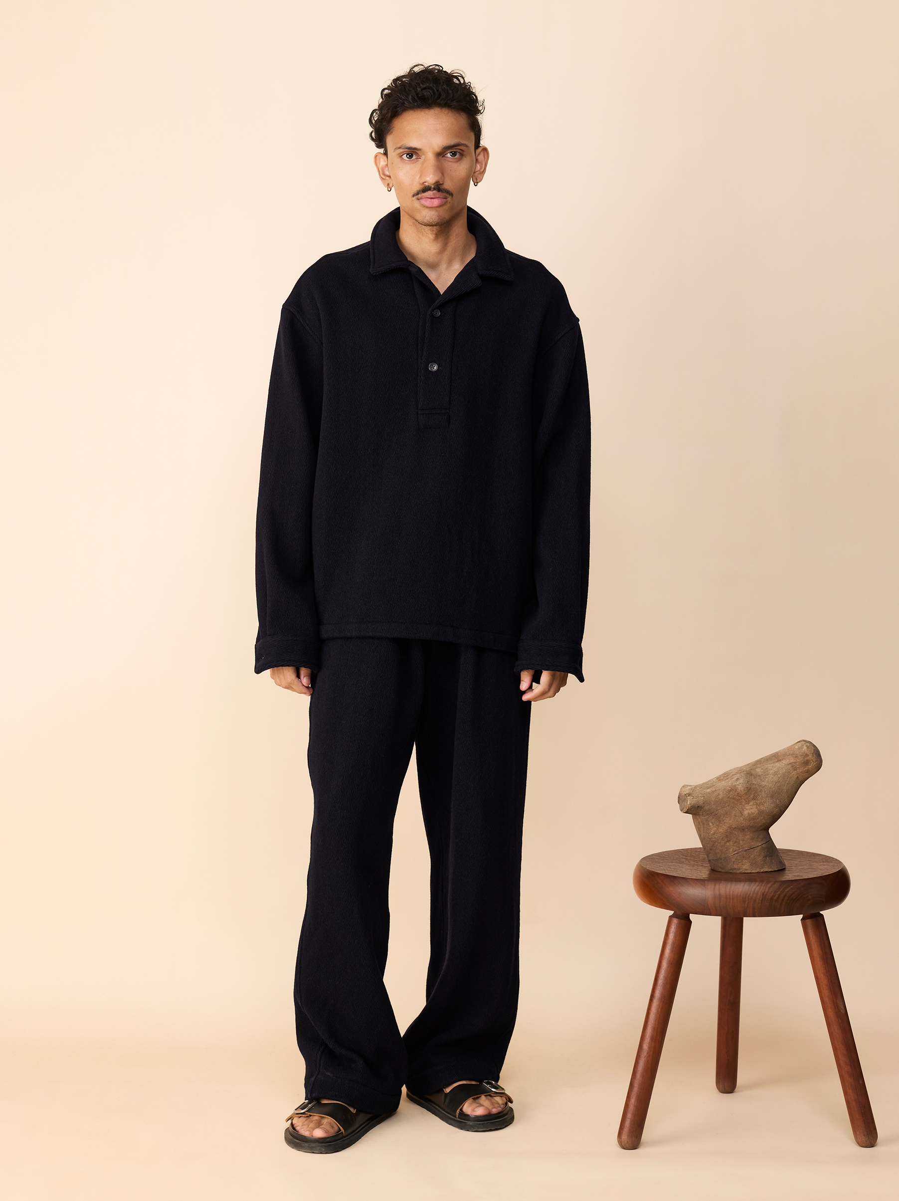 IT.024.15.134 HERRINGBONE FRONT PLACKET SHIRT