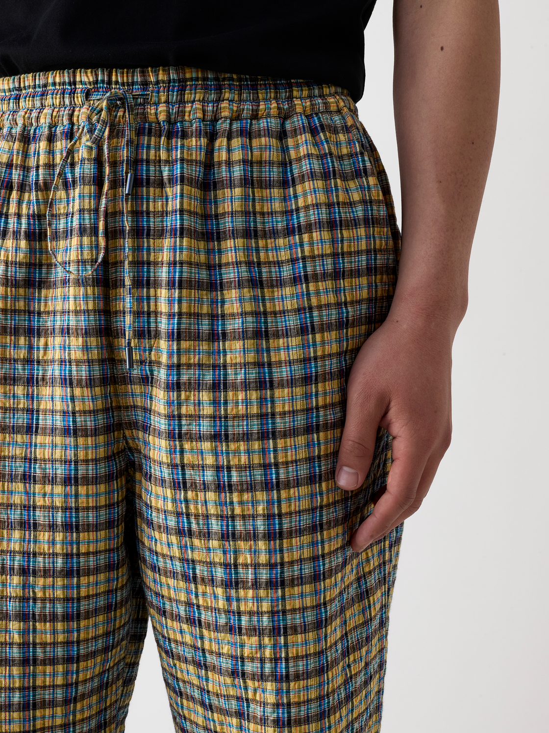 IT.024.14.89 PLAID DRAWSTRING PANTS