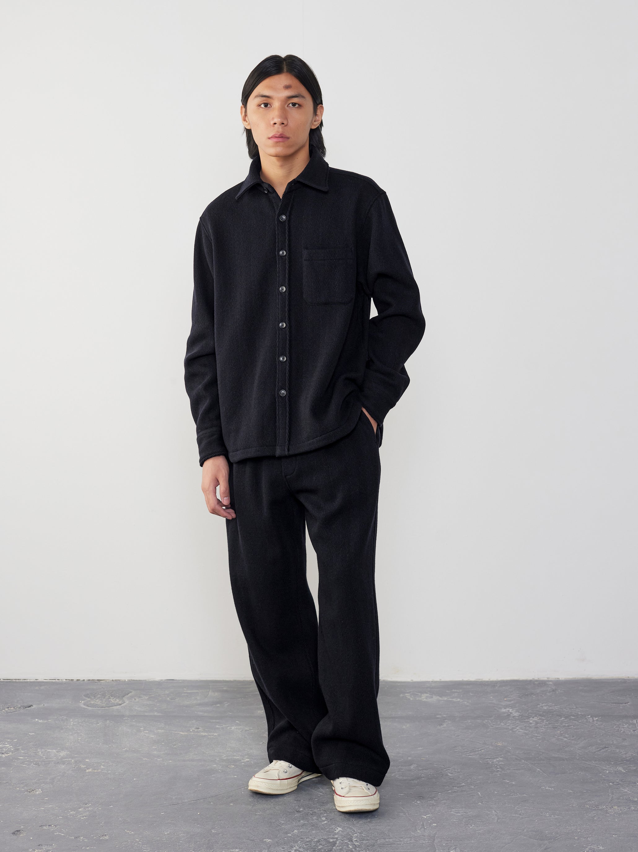 IT.EXC.23.24 HERRINGBONE WOOL OVERSHIRT