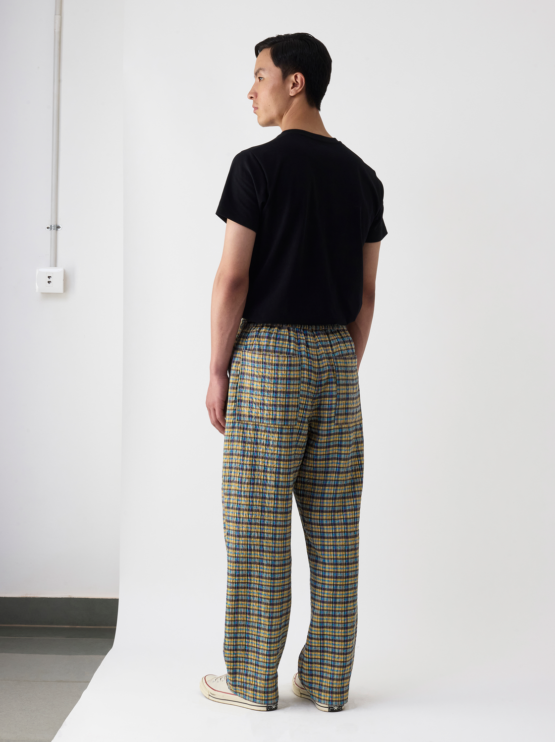 IT.024.14.89 PLAID DRAWSTRING PANTS