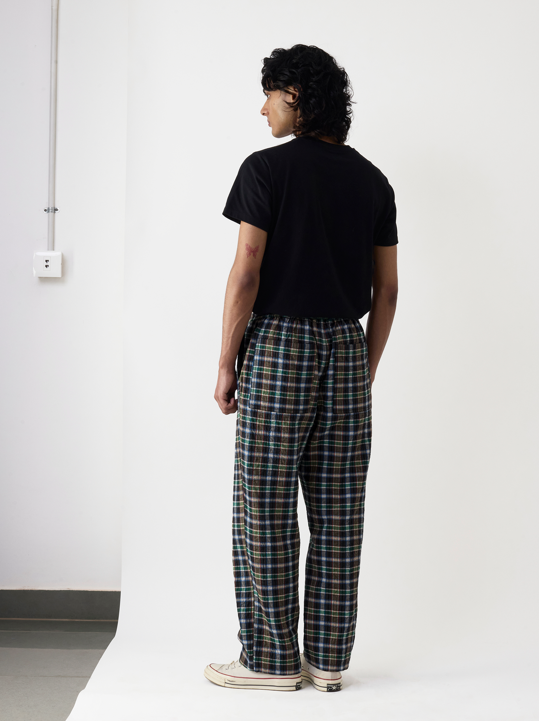 IT.024.14.89 PLAID DRAWSTRING PANTS