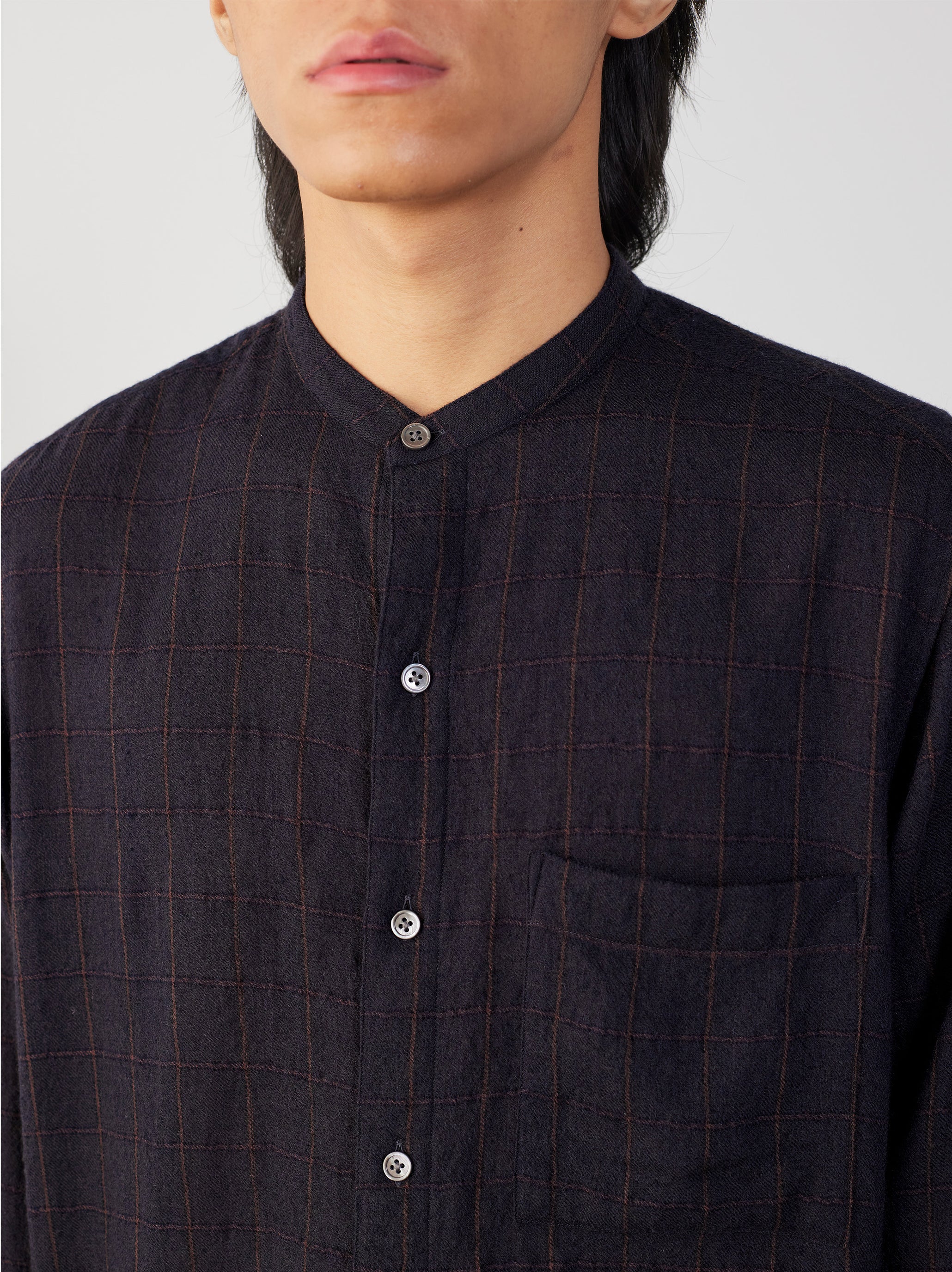 IT.EXC.23.18 BAND COLLAR EASY SHIRT